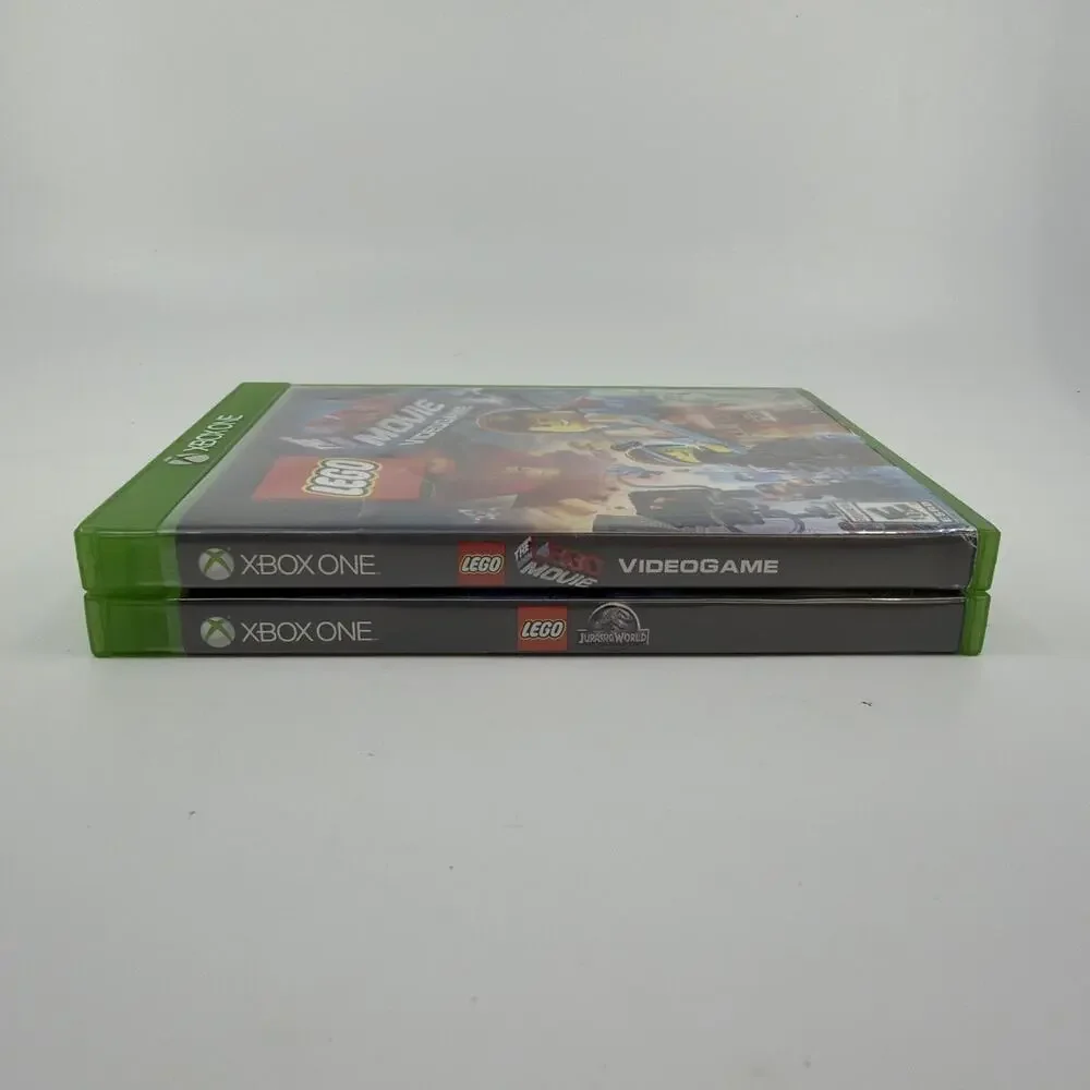 Xbox One LEGO Game Lot of 2 LEGO Movie Video Game & Jurassic World CIB Tested